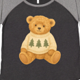 thumbnail image 4 of Inktastic Vintage Teddy Bear in Sweater with Christmas Trees Women's Plus Size T-Shirt, 4 of 5
