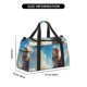 thumbnail image 3 of Fotbe Blue Sky Winged Cat Bolsa de Viaje con Estampado, Bolsa de Fin de Semana para Mujer con Compartimento para Zapatos, Bolsa de Gimnasio con Bolsillo Húmedo, 3 of 7