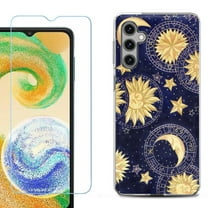 For Samsung Galaxy S25 / S25 Plus 5G Phone Case Cover, Shockproof Case with Tempered Glass Screen Protector, by OneToughShield - Moon Sun Star