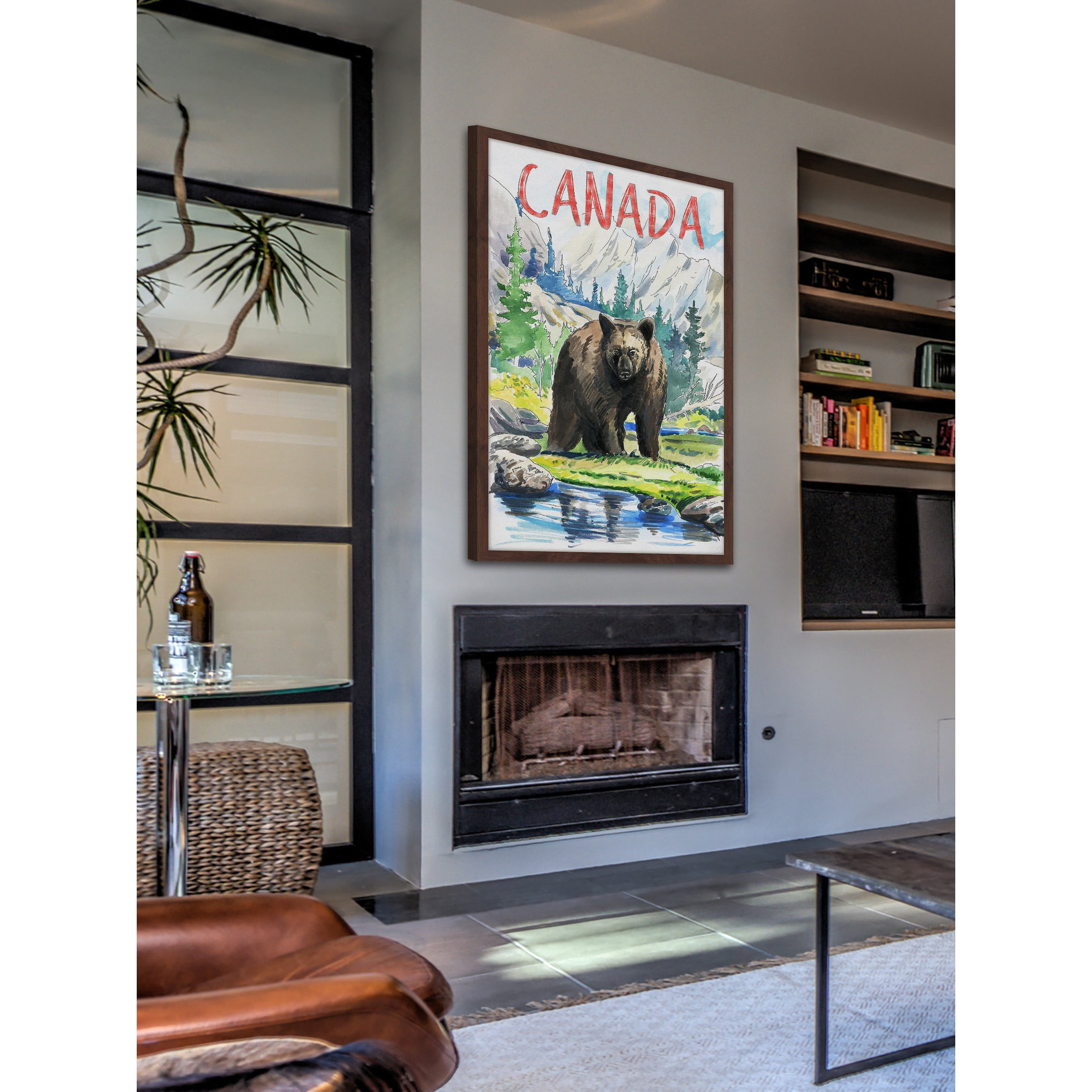 "Black Bear - Canada" Framed Painting Print