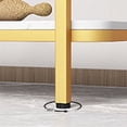 thumbnail image 4 of 27" Gold Metal and White Marble Console Table, 4 of 6