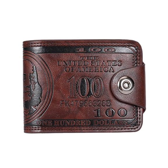 Mens Vintage American- Bifold Wallet with Coin Pocket New I5