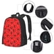 thumbnail image 2 of Balery Red Ladybugs On White Dotted Mochila para hombre y mujer - Tela Oxford 600D resistente - Gran capacidad, resistente al agua, ideal para la escuela, viajes y senderismo, 2 of 6