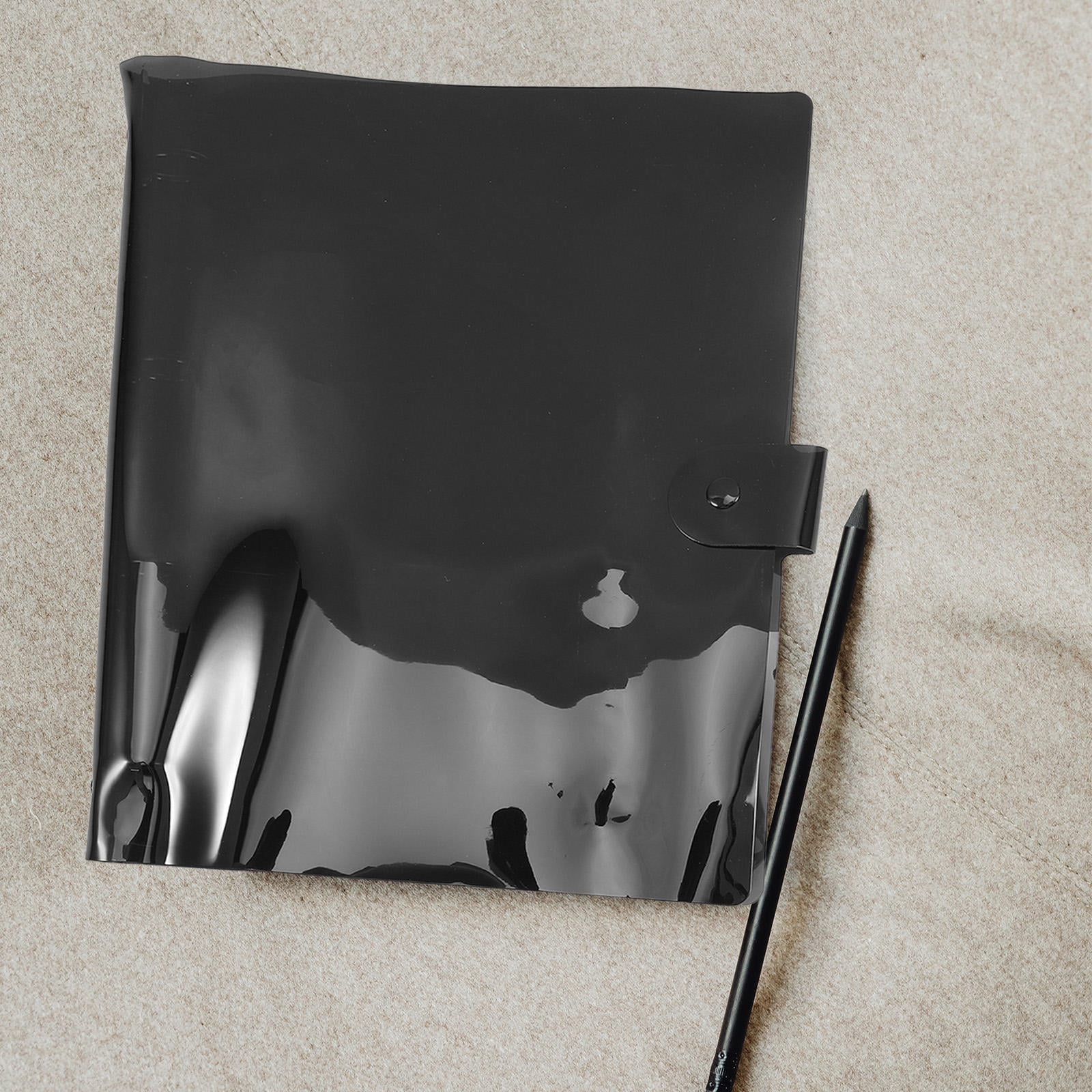COOPHYA loose leaf binder black soft pvc Refillable A4 4-hole binder for Daily Planner Needs 1 Set Back to School