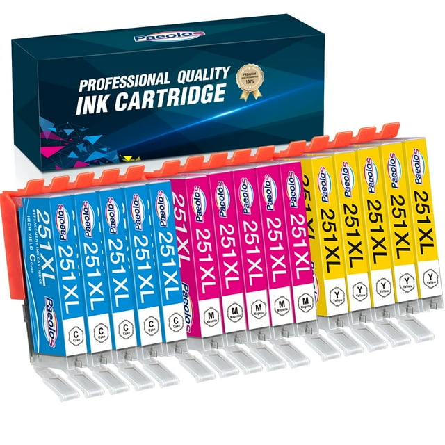 Cartuchos de tinta Paeolos 251XL compatibles con la impresora Canon mx922