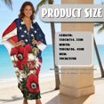thumbnail image 7 of Xixirimido American Flag Daisy Floral Print Kaftan Dresses for Women Plus Size V-Neck Moo Moos Batwing Sleeve Caftan Beach Dress Bathing Suit Cover-Up Loungewear, 7 of 7