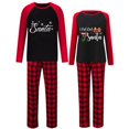 thumbnail image 1 of Pijama navideño a juego para parejas, puse un hombre de jengibre para Papá Noel, conjunto de pijama negro, 1 of 4