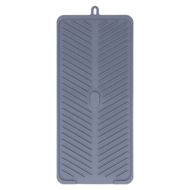 Almohadilla de drenaje de silicona para cocina, alfombrilla de secado de platos de silicona de grado alimenticio, resistencia a altas temperaturas, almohadilla escurridor de platos gris para cocina