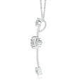 thumbnail image 2 of Angara Natural Diamond Necklace - Diamond Budded Cross Pendant in Platinum for Women, 2 of 8