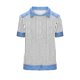 thumbnail image 2 of Tops de Manga Corta para las Mujeres Camiseta Suelta de Primavera Y Verano con Solapa Casual, 2 of 5