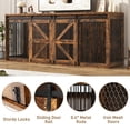 thumbnail image 7 of Blotout 95" Large Farmhouse Dog Crate TV Stand, Wooden Dog Crate Furniture with with Divider Panel/Sliding Metal Mesh Barn Door, XL-XXL Heavty Duty Dog Crates Furniture for 2 Large Dogs, 7 of 7