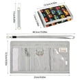 thumbnail image 3 of JIALIOU Nylon Trifold Card Wallet with ID Window Zipper Pocket for Men Women Teen Fire Trucks, 3 of 7