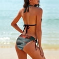 thumbnail image 3 of Waves Horror Mountain Original Design 2 Piece Set Swimwear Adjustable Bikini Summer Party Beach Triangle Bathing Suit Tie String Thong, 3 of 4