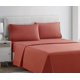 thumbnail image 1 of Clara Clark California King Juego de sábanas de bolsillo profundo para cama Cal King – Juego de sábanas de 4 piezas extra suaves y fundas de almohada, color naranja Cal King, 1 of 1