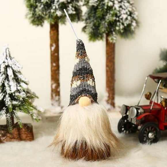 Christmas decoration with illuminated Rudolf doll, white beard, no face doll, Christmas tree accessories, props, gifts Christmas Gift Birthday Gift Children