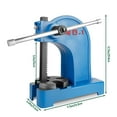 thumbnail image 6 of Blue Hand Arbor Press, Industrial Grade, Press Fit Tool, 1 Ton Capability, Cast Iron, 5.5in Work Height, to Handle Shaping, Deform, Punch Holes, 6 of 7