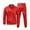 Red, variant on Mens 2 Piece Sets Long Sleeve Zip Up Sweatshirt and Elastic Waist Sweatpants Workout Running Activewear, L