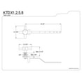 thumbnail image 2 of Kingston Brass KTDX8 Levier de Croix de Concorde - Nickel Satiné, 2 of 2