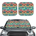 thumbnail image 6 of Lsque Hawaii Palms 2 PCS Windshield Sun Shade | CarFoldable Window Covers | Car Accessories Reflect UV for Universal Cars SUV Truck | Small, 6 of 7