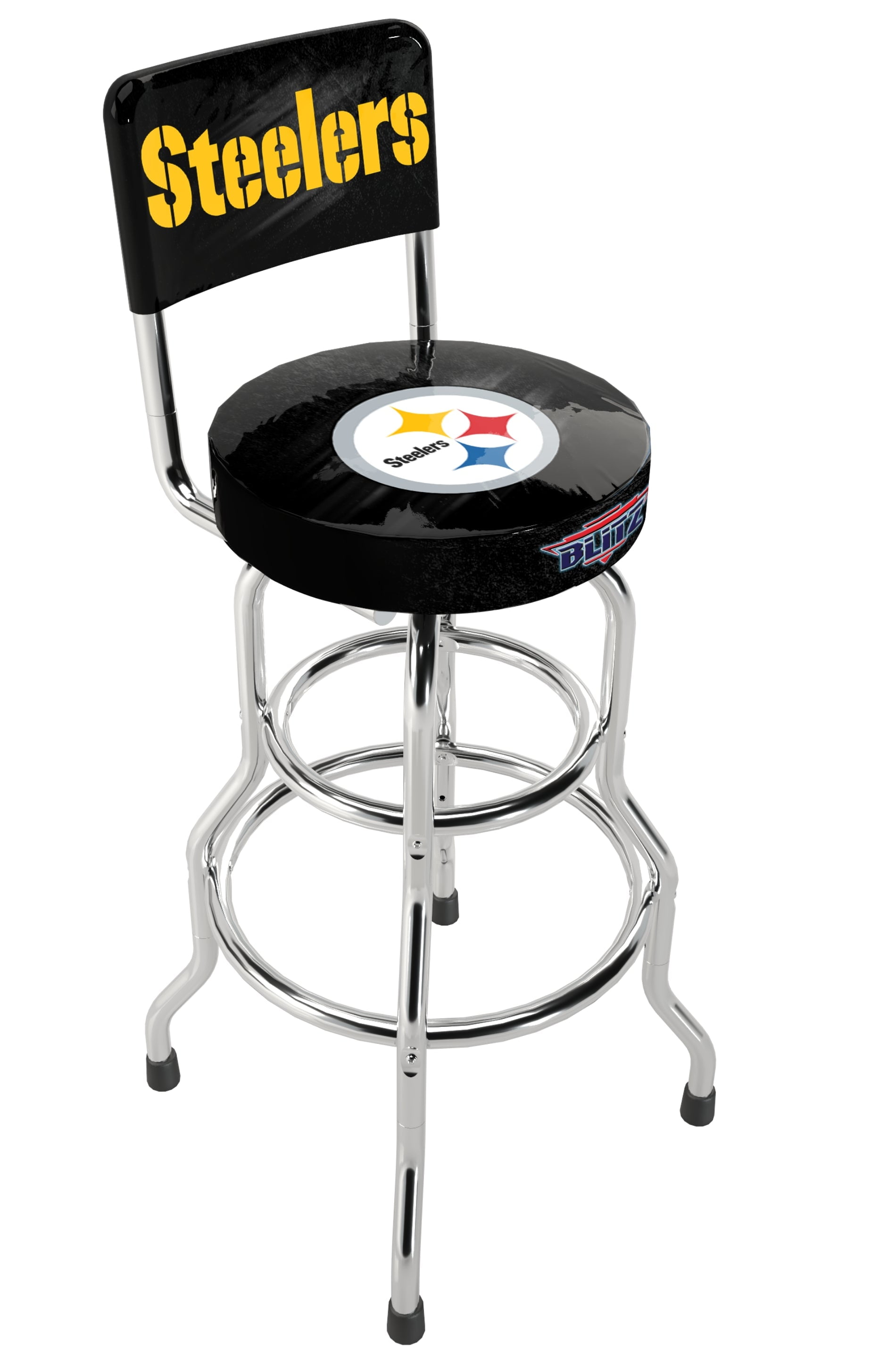 Pittsburgh Steelers NFL Blitz High Back Adjustable Swivel Stool 