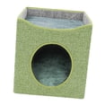 thumbnail image 2 of Cama para gatos, escondite suave con cojín extraíble de doble cara, nido para gatos semicerrado, casa cueva plegable para gatitos y mascotas pequeñas Verde claro, 2 of 8