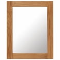 thumbnail image 1 of IM Lashes Solid oak wood Hanging Wall Mirror brown 15.7"x19.6", 1 of 6