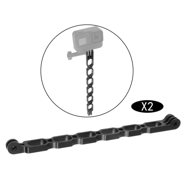 Casco de Montaje de de Metal de de Extensión de Aluminio 2x para Máx para MAX para Insta.360 Soledad Brazo de barra de extensión