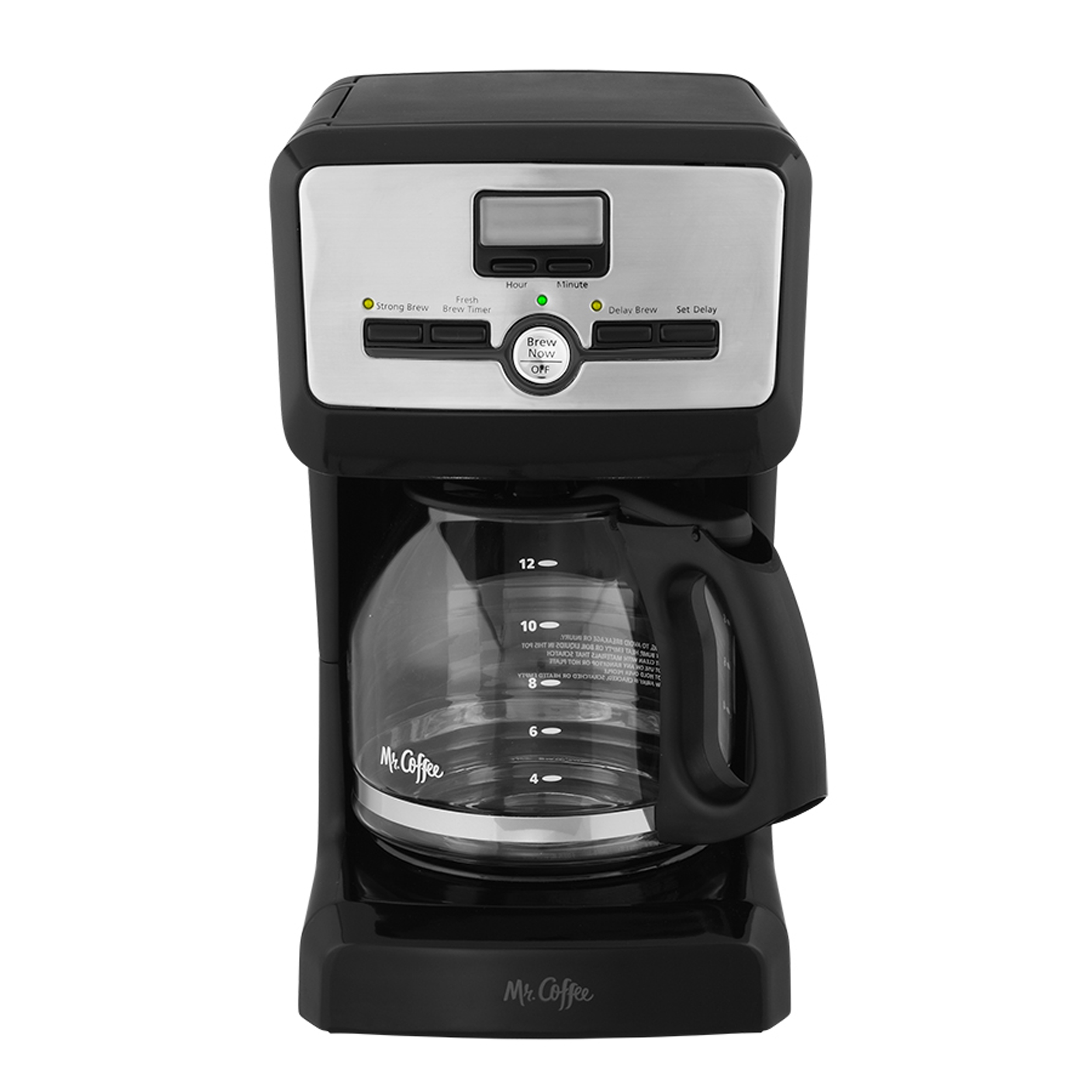 Mr. Coffee 12-Cup 900W Programmable Coffee Maker in Black - Walmart.com 