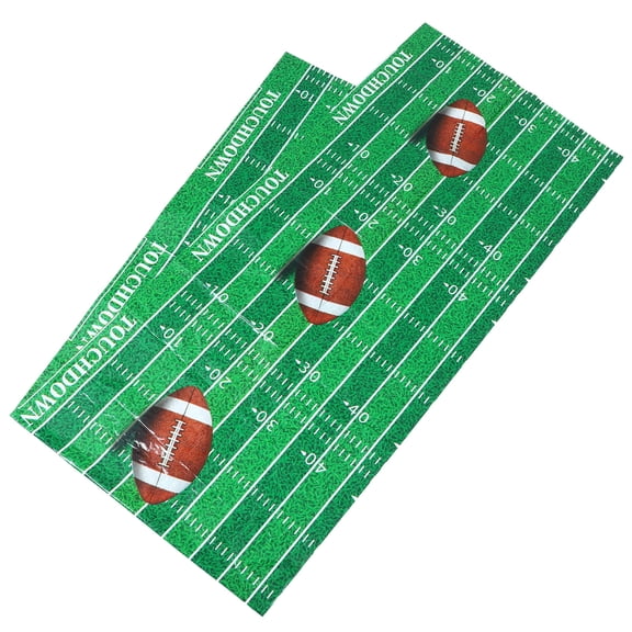 Luxshiny Disposable Football Tablecloth PVC Green Sports Themed Table Cover for Party Decoration