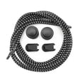 thumbnail image 1 of Paquete de 2 cordones * Seguridad reflectante Lacios de bloqueo elásticos 120 cm Redondos Trimsable Reutilizable Cuerdas de ejecución Reemplazo Negro AweSitey AP004180-01, 1 of 7
