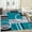 Cyan, variant on FairOnly 5'x7' Cyan Contemporary Circle Print Area Rugs Machine Washable Stain-Resistant Rugs for Kitchen Dining Room Home Office Rug
