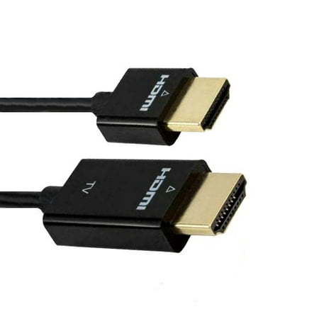 Kentek 3 Feet FT Ultra Slim HDMI with RedMere Chip Technology Ethernet 4K 3D Male to Male M/M 36 AWG Gold-Plated Connector Cable Cord HDTV LED LCD TV Monitor