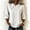 White, variant on Women's Long Sleeve TShirt Five Quarter Sleeve Casual Top for Women Round Neck Three Jade Buttons Loose Fit Vintage Pullover
