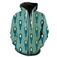 thumbnail image 1 of Sudadera con capucha y cremallera para hombre con estampados geométricos abstractos, divertidas sudaderas Harajuku de gran tamaño, modernas, geniales, unisex, informales, hip hop., 1 of 6