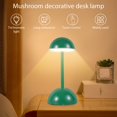 thumbnail image 2 of OUSITAID Mushroom Table Lamp Touch Control Mushroom Bedside Light 3 Light Colors Dimmable Bedside Lamp Eye Protection Table Light 2000mAh Rechargeable Decorative Lamp for Bedroom Living R, 2 of 7