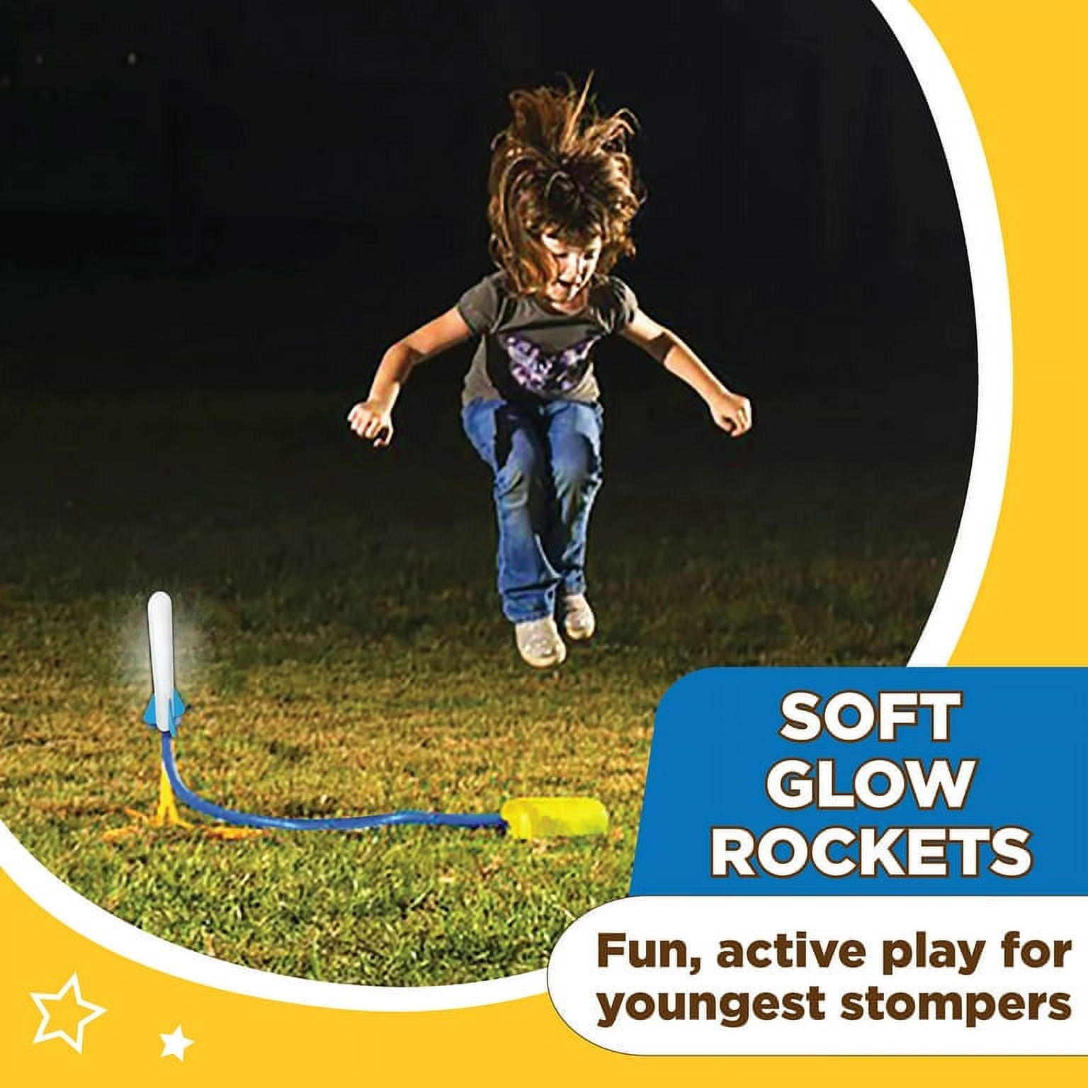 Stomp Rocket® Original Jr. Glow Rocket Launcher for Kids, Soars up to 100 Ft, 4 Foam Rockets and Adjustable Launcher, Gift for Boys and Girls Ages 3 Years and up - image 5 of 8