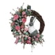 thumbnail image 1 of Decoración de corona de Pascua: corona de Pascua para puerta delantera, corona de primavera con , coronas de flores artificiales, guirnalda, Macarena coronas de pascua, 1 of 8