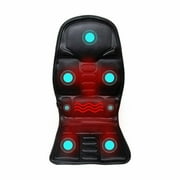 Car Chair Body Massage Heated Seat Cushion Back Neck Pain Massager Vibration Pad with Controller 100V-240V AC Adapter Cigarette Lighter Adapter