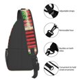thumbnail image 4 of Men Women America Flag - Red Black And Green Sling Crossbody Chest Bag Backpack with Convertible Shoulder Strap, 4 of 6