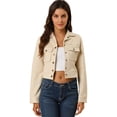 thumbnail image 1 of INSPIRE CHIC Veste Moto Courte en Faux Suède pour Femme à Col Rabattu, 1 of 6