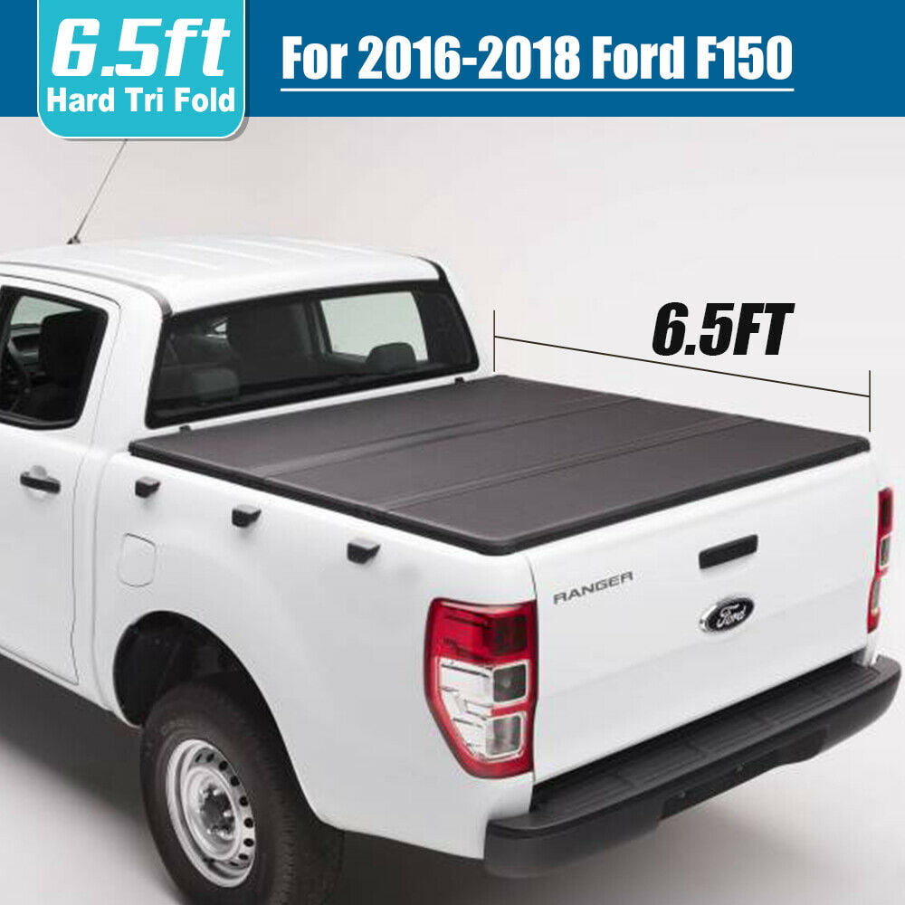 TERRAIN VISION TriFold Truck Bed Tonneau Cover Works with 20162018 Ford F150 Truck Fleetside