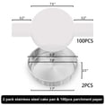 thumbnail image 3 of Juego de moldes para tartas AWTBDP redondos de acero inoxidable de 8 pulgadas (juego de 2), 3 of 7