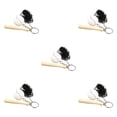 thumbnail image 2 of Cateissary 3 piezas de llavero de béisbol artificial, guante de murciélago, , llavero, regalo deportivo de oficina, niños, novio, hombres, Negro 5Conjunto, 2 of 6