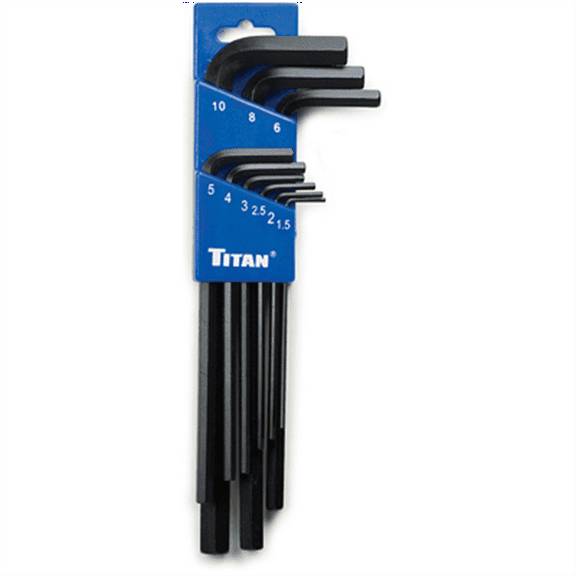 TITAN 9-PC METRIC LONG HEX KEY SET