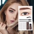 thumbnail image 2 of Professional Eyebrow Stamp Stencil Kit, Makeup Eyebrow Tools Powder Kit for Women (Dark brown), 2 of 7