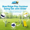 thumbnail image 3 of XDP Recreation Blue Ridge Play Outdoor Swing Set w/Glider, 2 Swings & Slide, 3 of 9