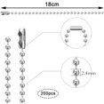 thumbnail image 2 of 200pcs Bead Chains Connector Clasp, 2.4mm Ball Chain Keychain Tag Key Rings, Diameter Adjustable Metal Bead Steel Chain for Jewelry Finding Making Accessories, Silver, 2 of 6