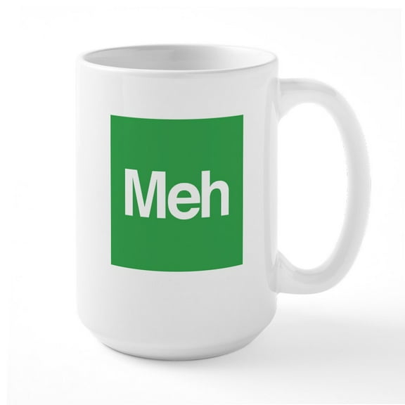 CafePress - Meh Element - 15 oz Ceramic Large White Novelty Mug