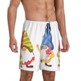 thumbnail image 2 of Uemuo Autumn Funny Gnomes Pattern Men's Short Pajama Pants – Soft & Breathable Lounge Shorts, Elastic Waistband with Pockets, Lightweight Sleepwear for All-Season Comfort-4X-Large, 2 of 6