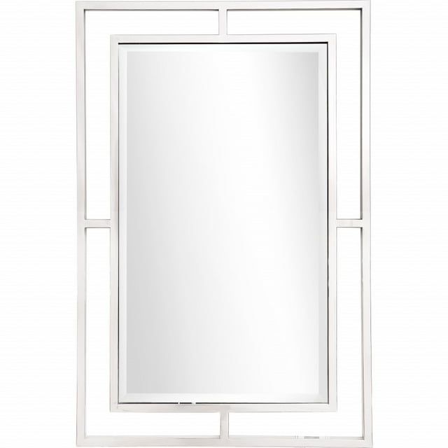 homeroots bed & bath 396658 Miroir Mural Rectangulaire Argent Chic